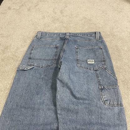Levi's baggy carpenter jeans y2k washed blue denim Loose fit skater 2000s style cargo pants