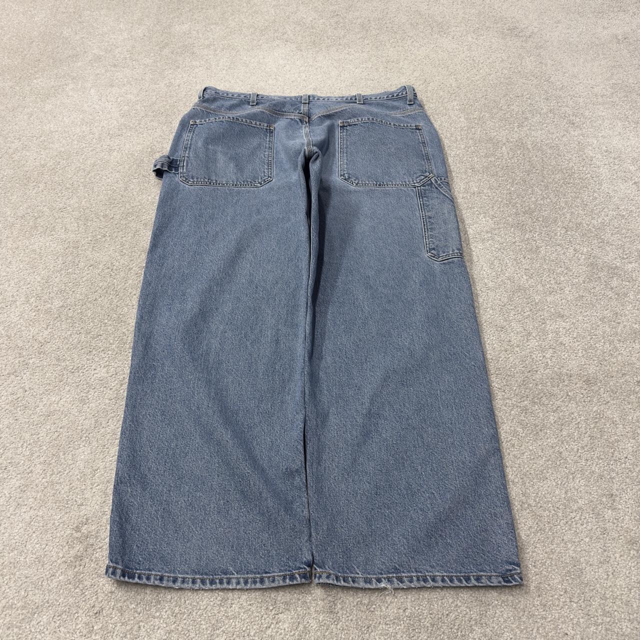 Calvin Klein baggy denim carpenter jeans y2k W38L30 blue Wide leg workwear skater style cargos