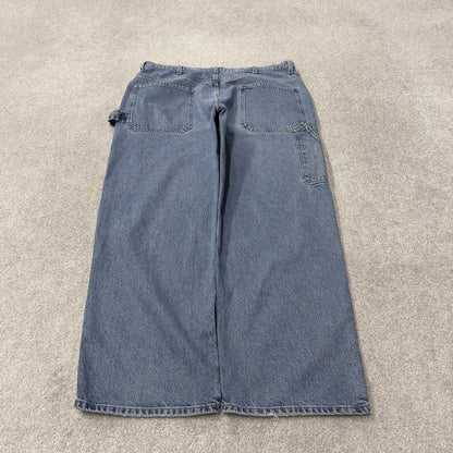 Calvin Klein baggy denim carpenter jeans y2k W38L30 blue Wide leg workwear skater style cargos