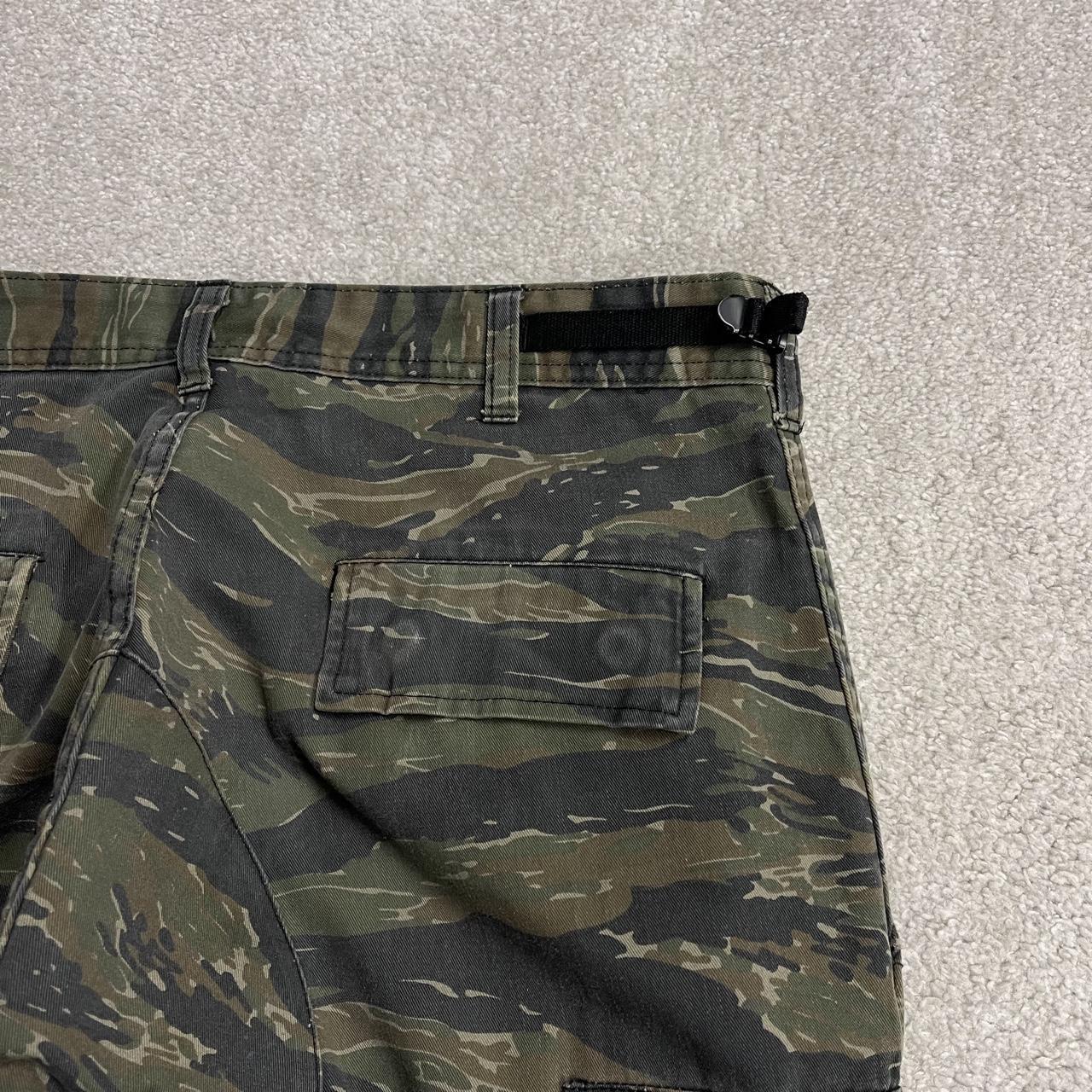 Vintage camo cargo pants y2k utility green Straight fit camouflage combat cargos