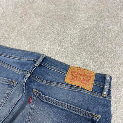 Blue Levis 505 jeans W36L30 straight leg y2k style pants red tab logo