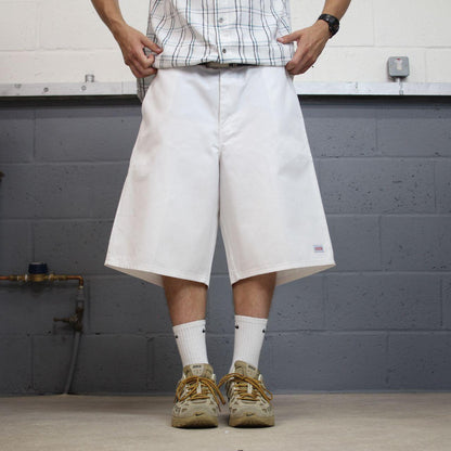 Dickies baggy chino shorts carpenter white Chino style skater shorts long wide leg festival