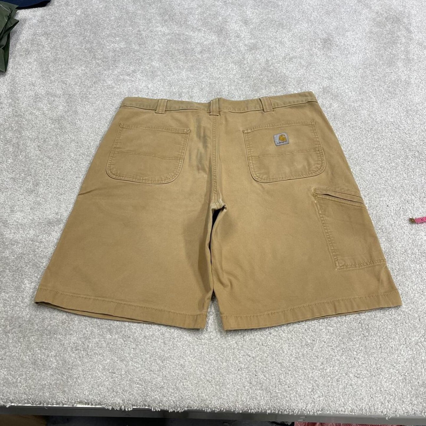Carhartt carpenter shorts y2k skater tan Relaxed fit surf style cargo work shorts