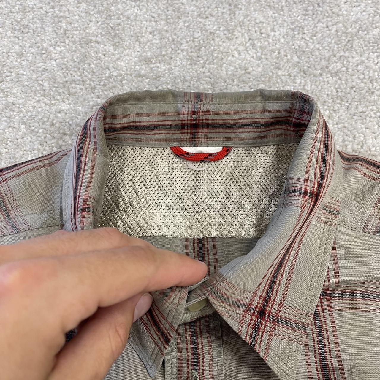 North Face checkered short sleeve shirt khaki TNF surf style check shirt button down summer