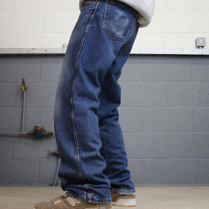 Vintage Dickies jeans loose y2k W34L32 blue denim 90s skater style 5 pocket pants