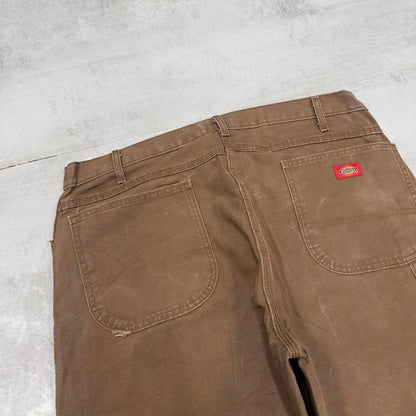 Baggy Dickies carpenter jeans W38L32 90s skate style brown thick canvas cargos