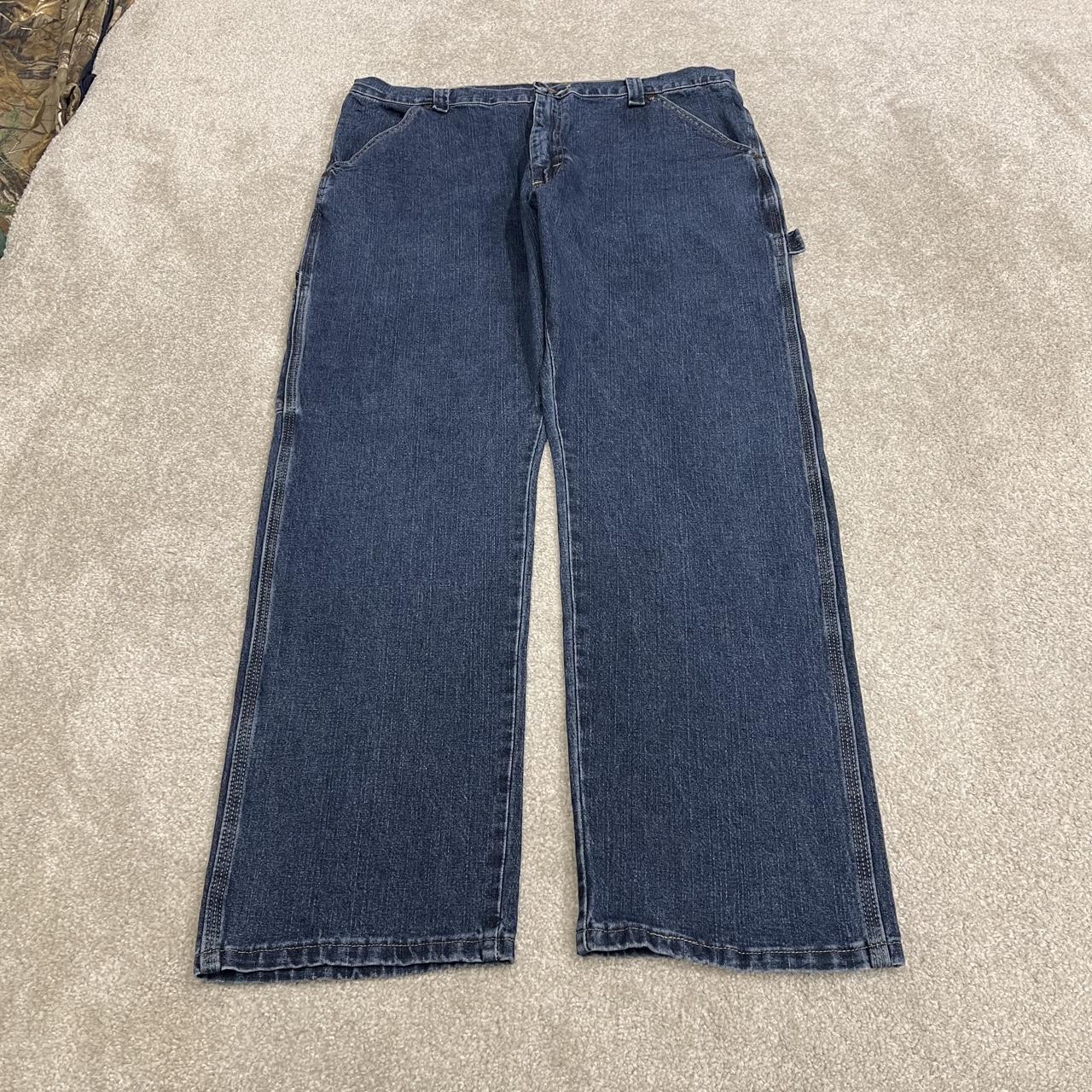 Wrangler carpenter jeans y2k blue denim straight leg skater 2000s style cargo pants