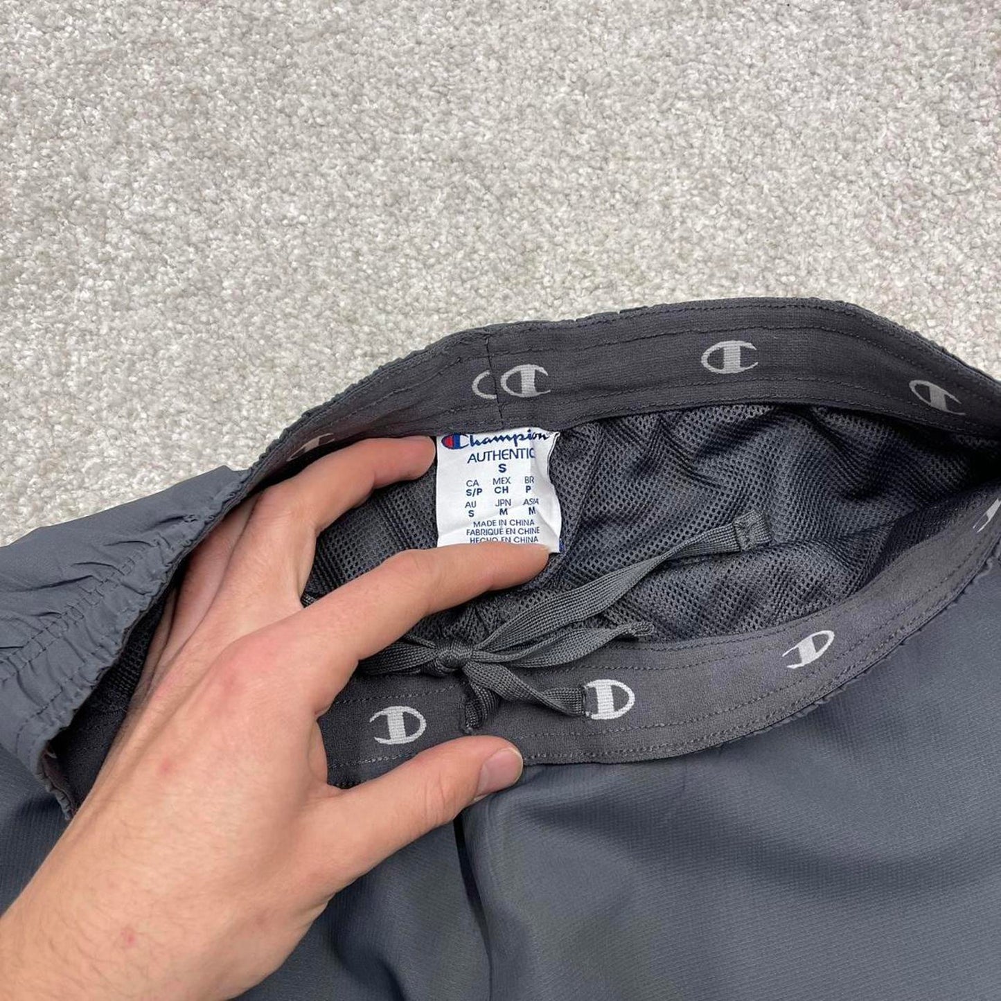 00s Champion tracksuit bottoms y2k style Small loose joggers embroidered track pants trackies
