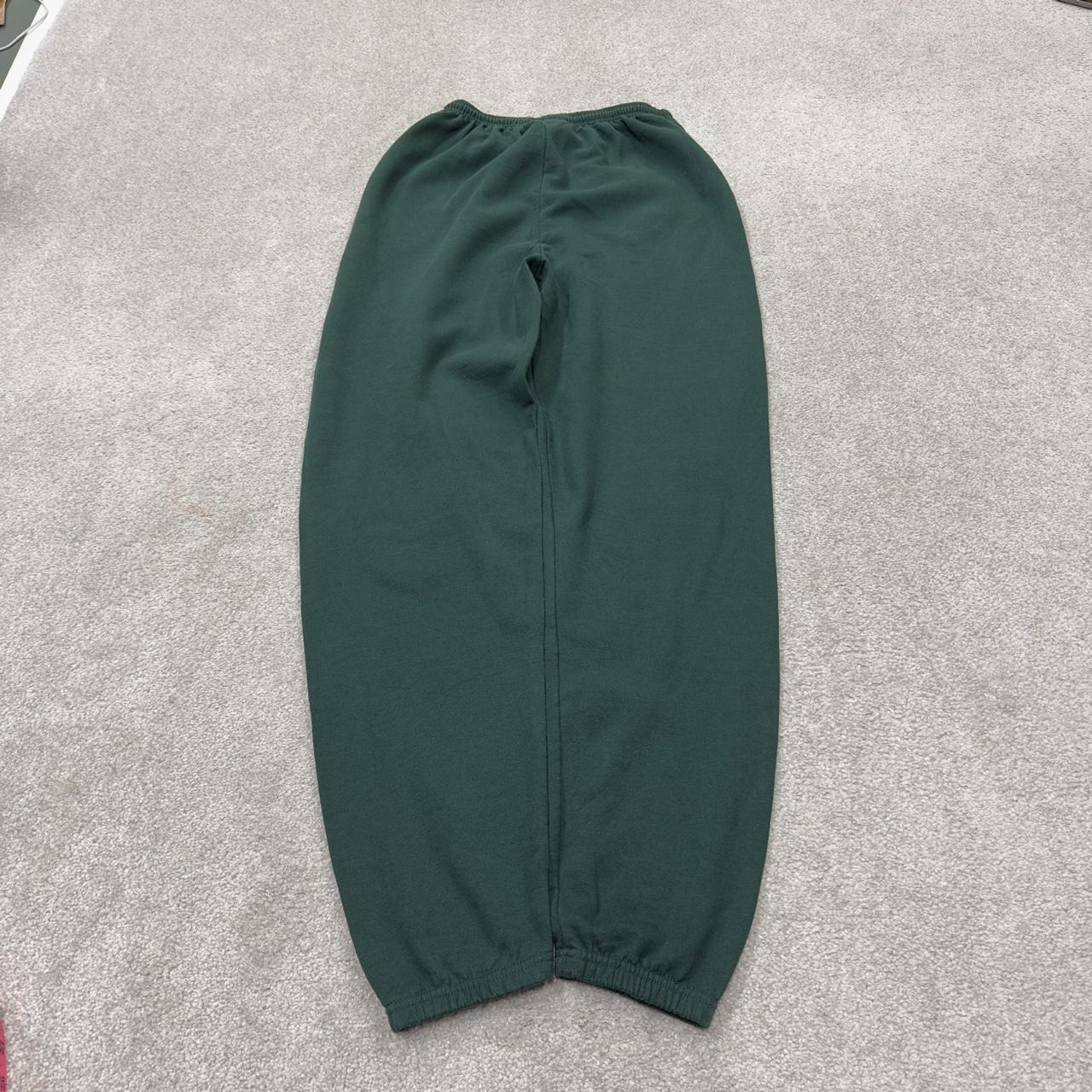 Green Y2K Champion joggers loose leg cuffed Loose casual 2000s style jogging bottoms