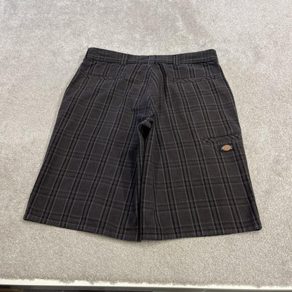 Dickies checkered chino shorts carpenter grey Chino check skater / surf shorts loose fit festival