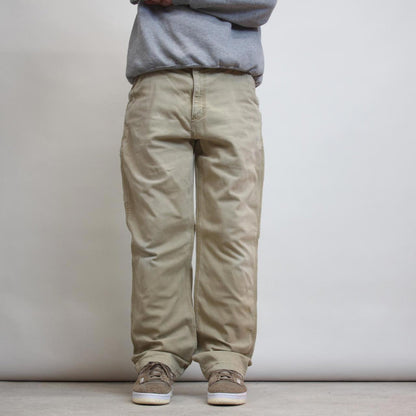Carhartt carpenter pants W38 L32 beige relaxed fit skater style cargos