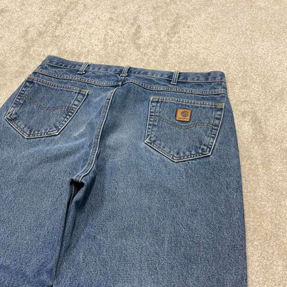 Vintage Carhartt jeans W40L32 blue loose relaxed fit denim 5 pocket 90s skater jeans 100% cotton