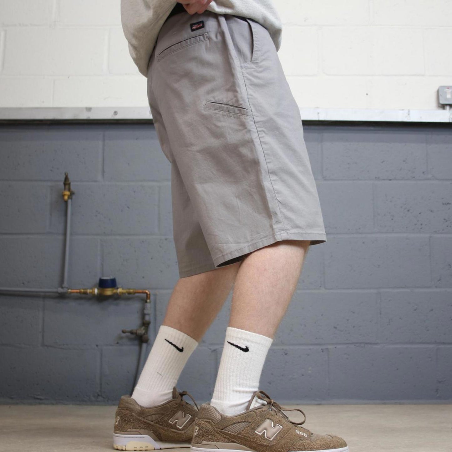 Y2k Dickies shorts skater style grey Loose leg chino summer festival shorts