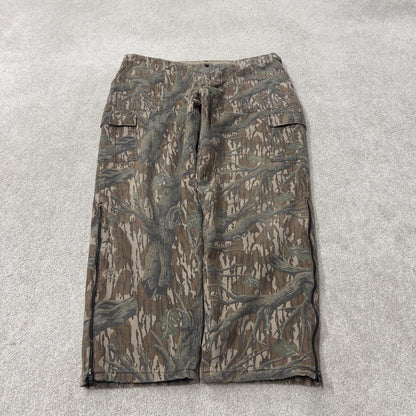 Vintage camo cargo pants y2k utility khaki White Tail quilt lined camouflage hunting loose leg