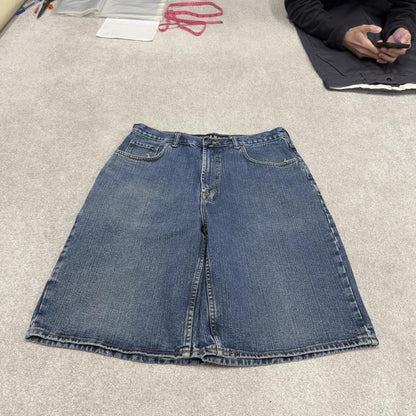 Baggy Nautica carpenter shorts W36 skater style blue Loose denim jorts