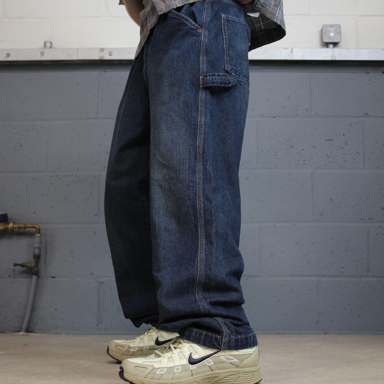 Baggy Levi’s carpenter jeans Y2K blue denim Levi’s loose leg 2000s style cargo pants