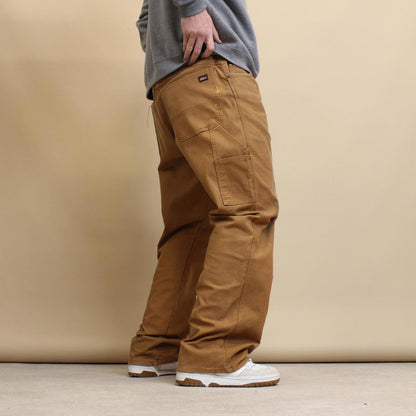 Tan Dickies carpenter jeans W42L32 loose canvas 90s style skater cargo pants