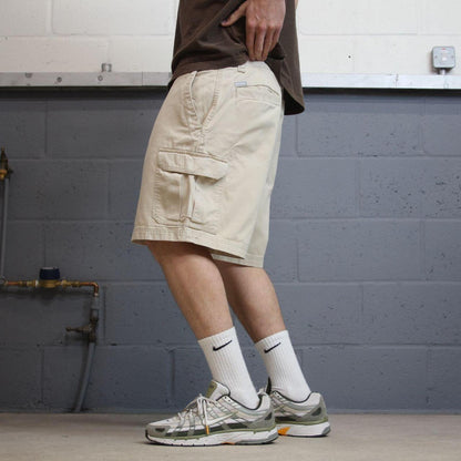 Y2K Columbia cargo technical shorts beige Loose chino utility summer festival hiking shorts