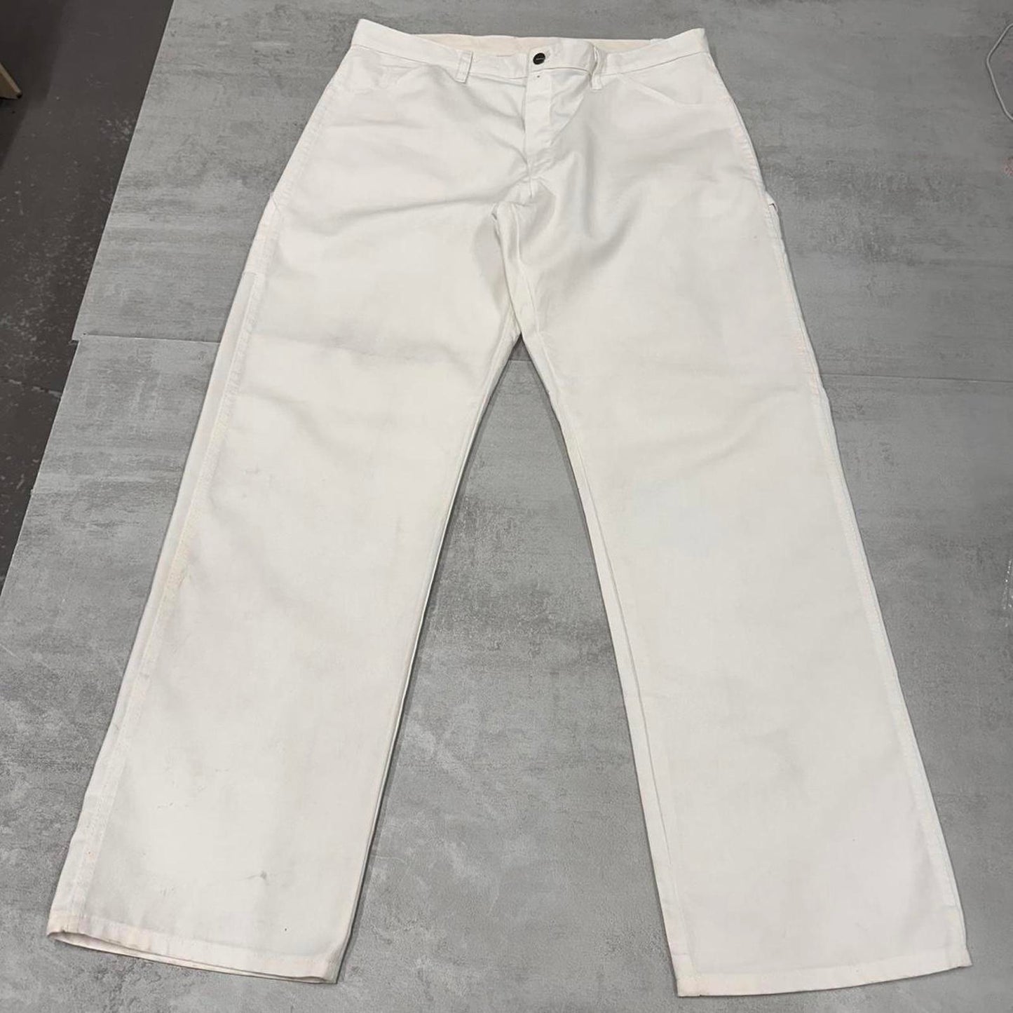 White Dickies carpenter pants W38L34 loose painter cargo work trousers