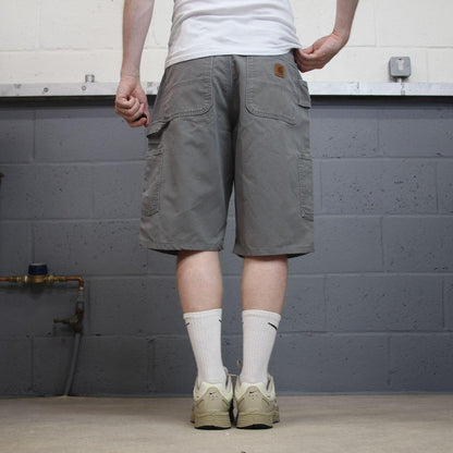 Carhartt carpenter shorts y2k grey Loose workwear skater style shorts