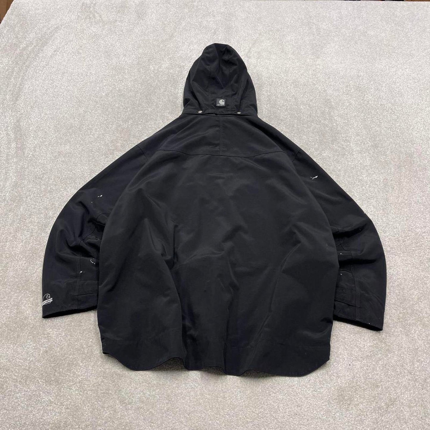 00s Carhartt hooded waterproof jacket XXL black windbreaker technical outdoors coat workwear