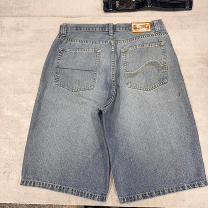 Baggy Drunknmunky jorts W34 baggy wide leg 90s style skater shorts
