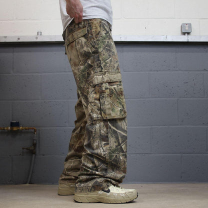 Realtree baggy camo cargo pants khaki Loose floaty leg Spartan camouflage hunting cargos