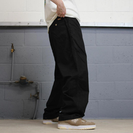 Baggy black pleated Carhartt pants W38L30