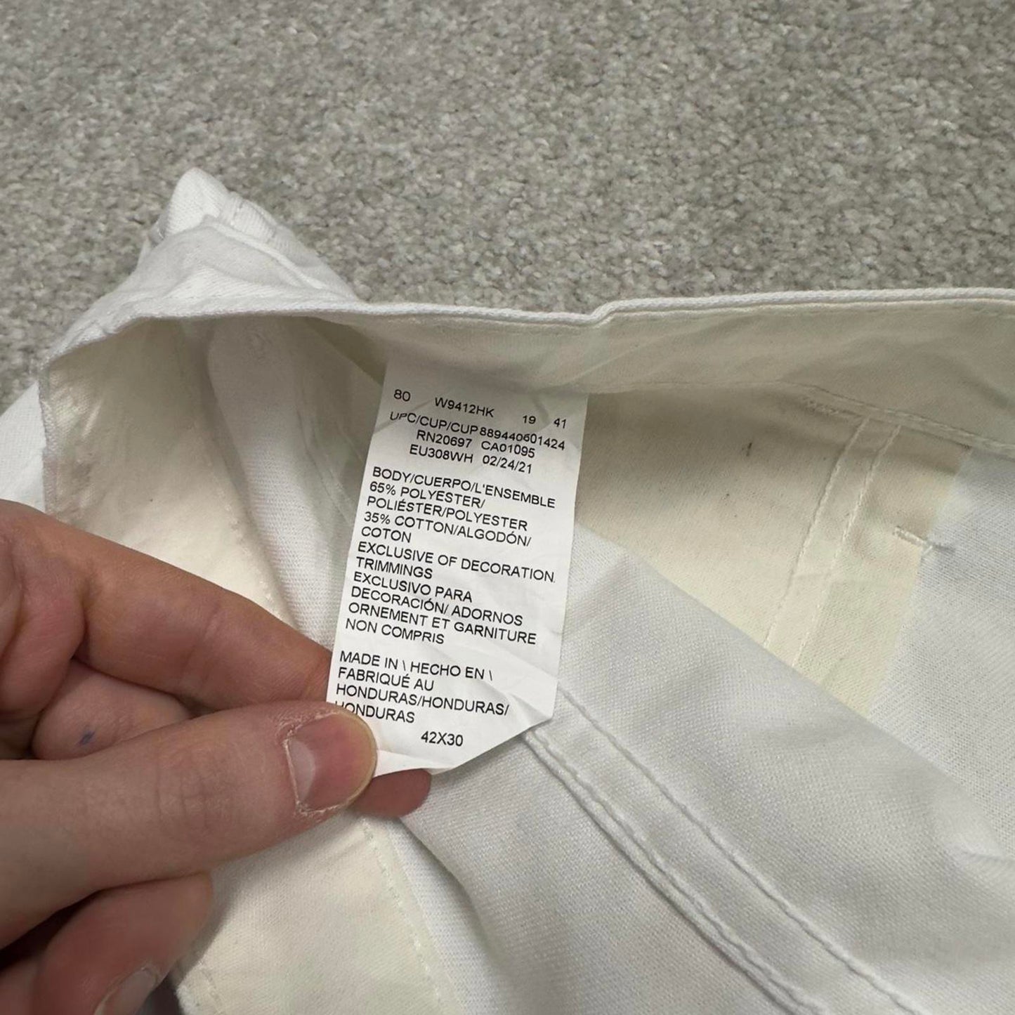 Y2K baggy Dickies carpenter pants white Loose wide-leg skater style painters cargo pants