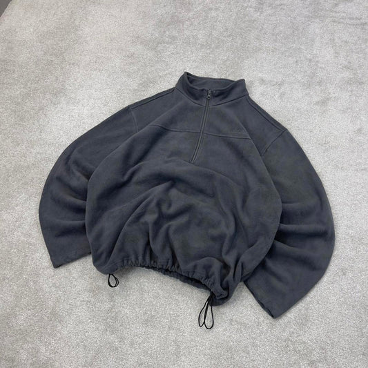 Grey Cabela's technical fleece XL y2k style 1/4 zip autumn adjustable waist