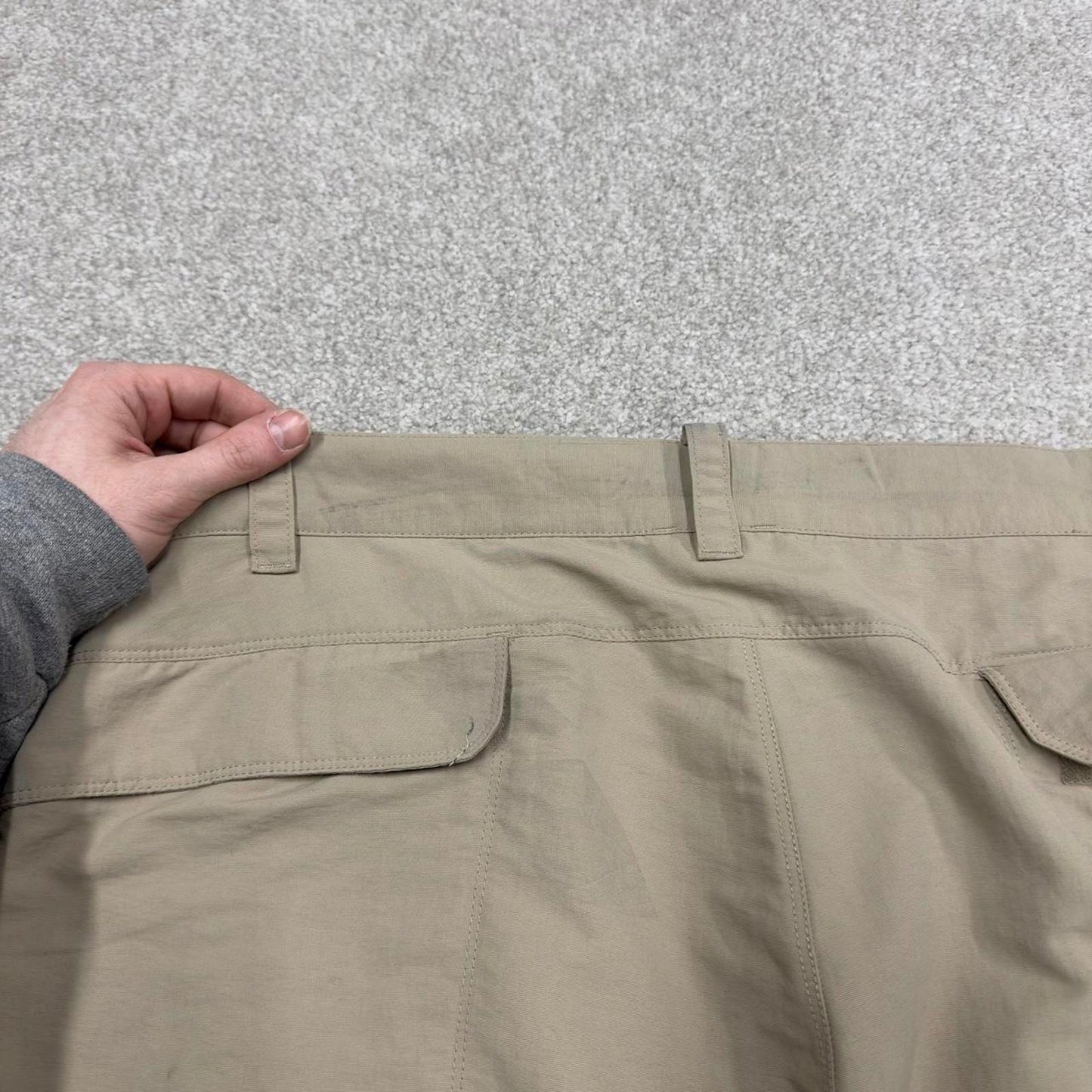 Y2K The North Face technical pants beige Loose hiking style TNF trousers embroidered