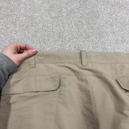 Y2K The North Face technical pants beige Loose hiking style TNF trousers embroidered