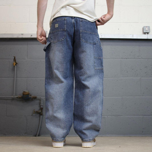 Baggy Lee carpenter jeans W32L30 blue loose denim skater style carpenters