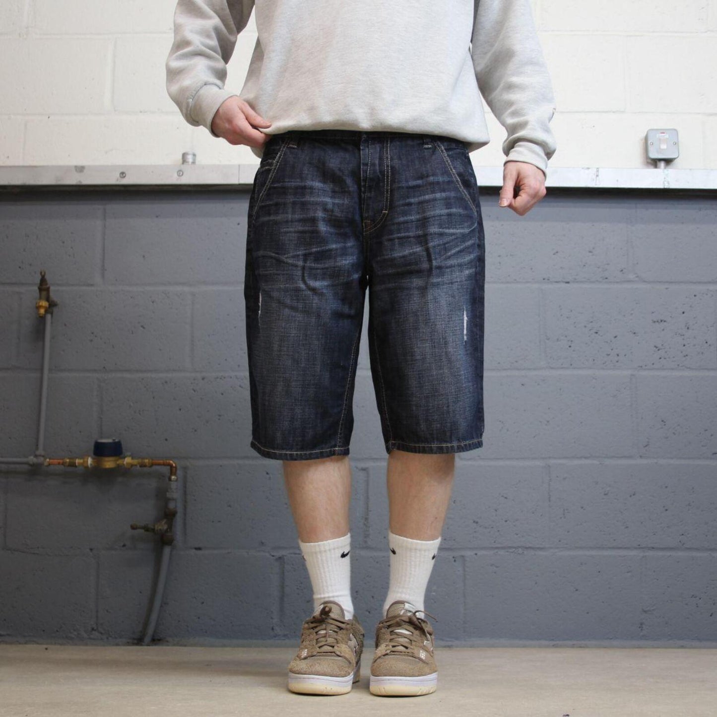 Just Jeans denim Y2k shorts blue W34 summer festival jorts skater