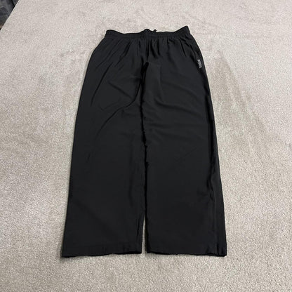Y2K Reebok tracksuit bottoms black Large floaty leg drawstring gym track pants