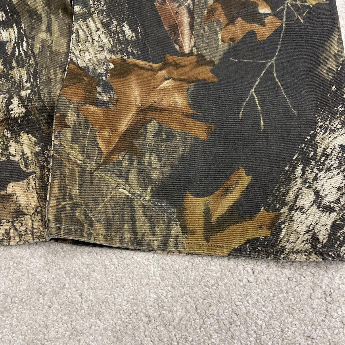 Mossy Oak baggy camo cargo pants y2k wide leg khaki Leaf camouflage utility hunting cargos