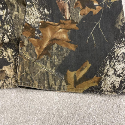 Mossy Oak baggy camo cargo pants y2k wide leg khaki Leaf camouflage utility hunting cargos