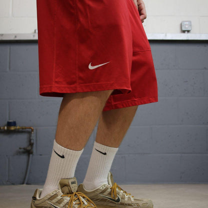 Nike sports shorts y2k loose red Comfy floaty summer gym shorts