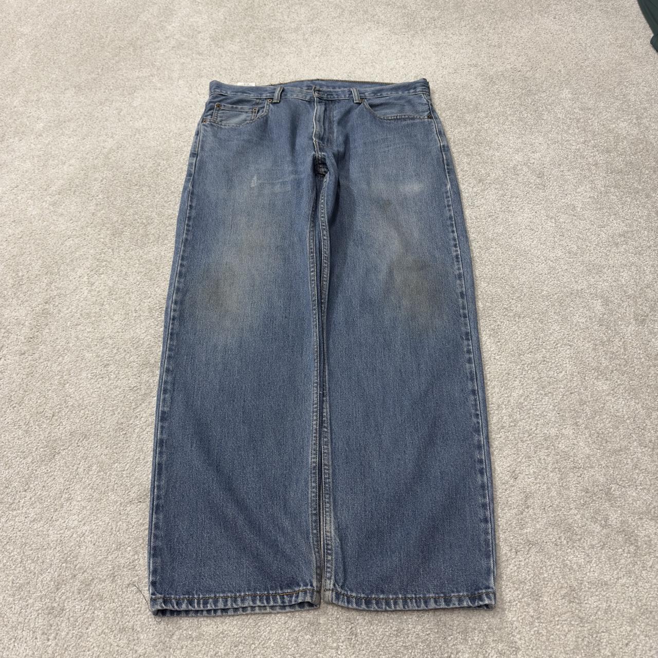 Levi’s 550 denim jeans y2k W36L30 blue loose straight leg red tab logo pants