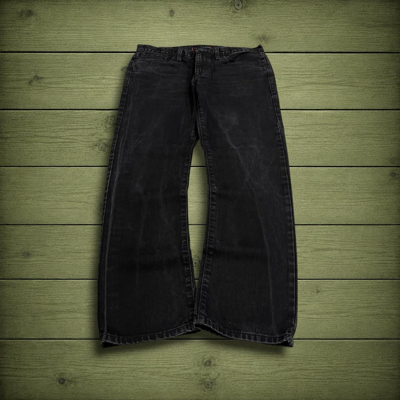 Y2K Guess jeans W32L30 black denim Ultra slim McCrae fit pants with stitch design and pockets