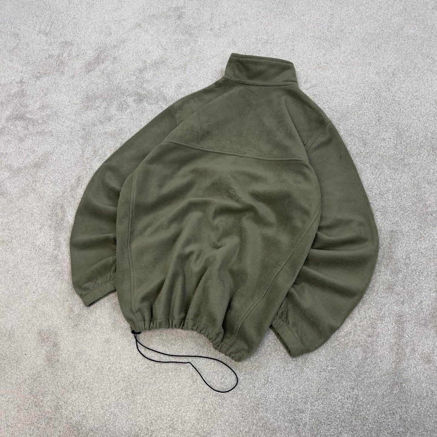 Khaki Columbia technical zip up fleece Large y2k style autumn adjustable waist