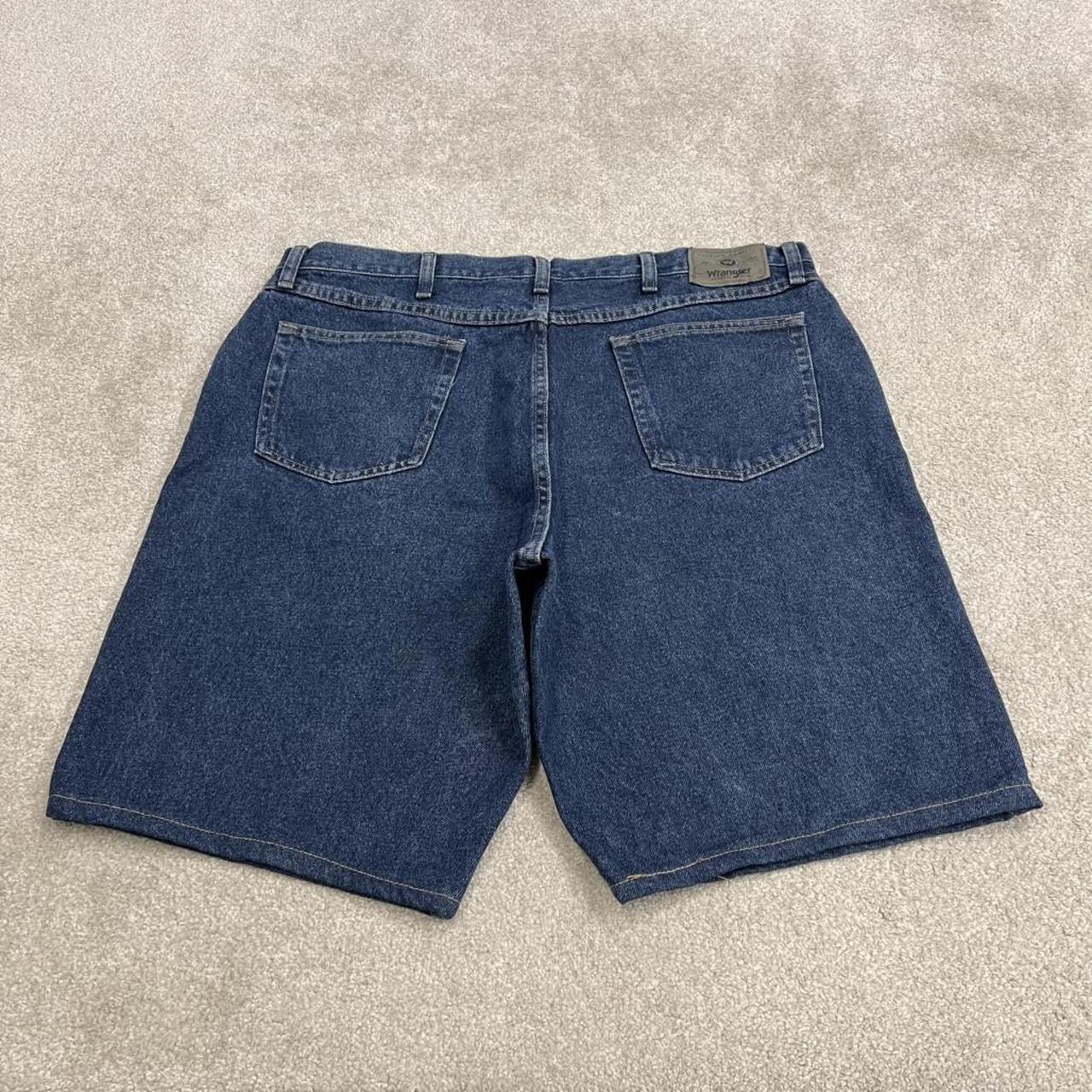 Wrangler baggy denim shorts blue Loose leg workwear skater style jorts