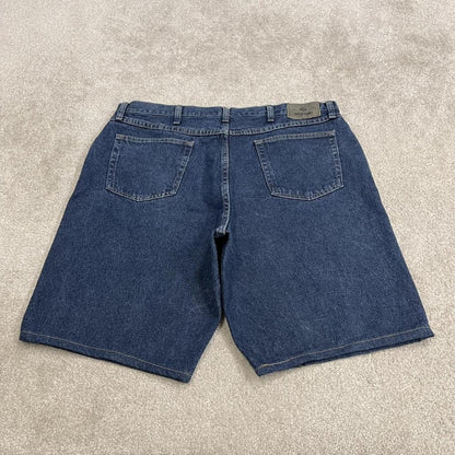 Wrangler baggy denim shorts blue Loose leg workwear skater style jorts