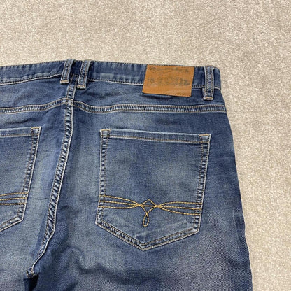 Y2k embroidered denim shorts blue W34 S.Oliver summer festival jorts