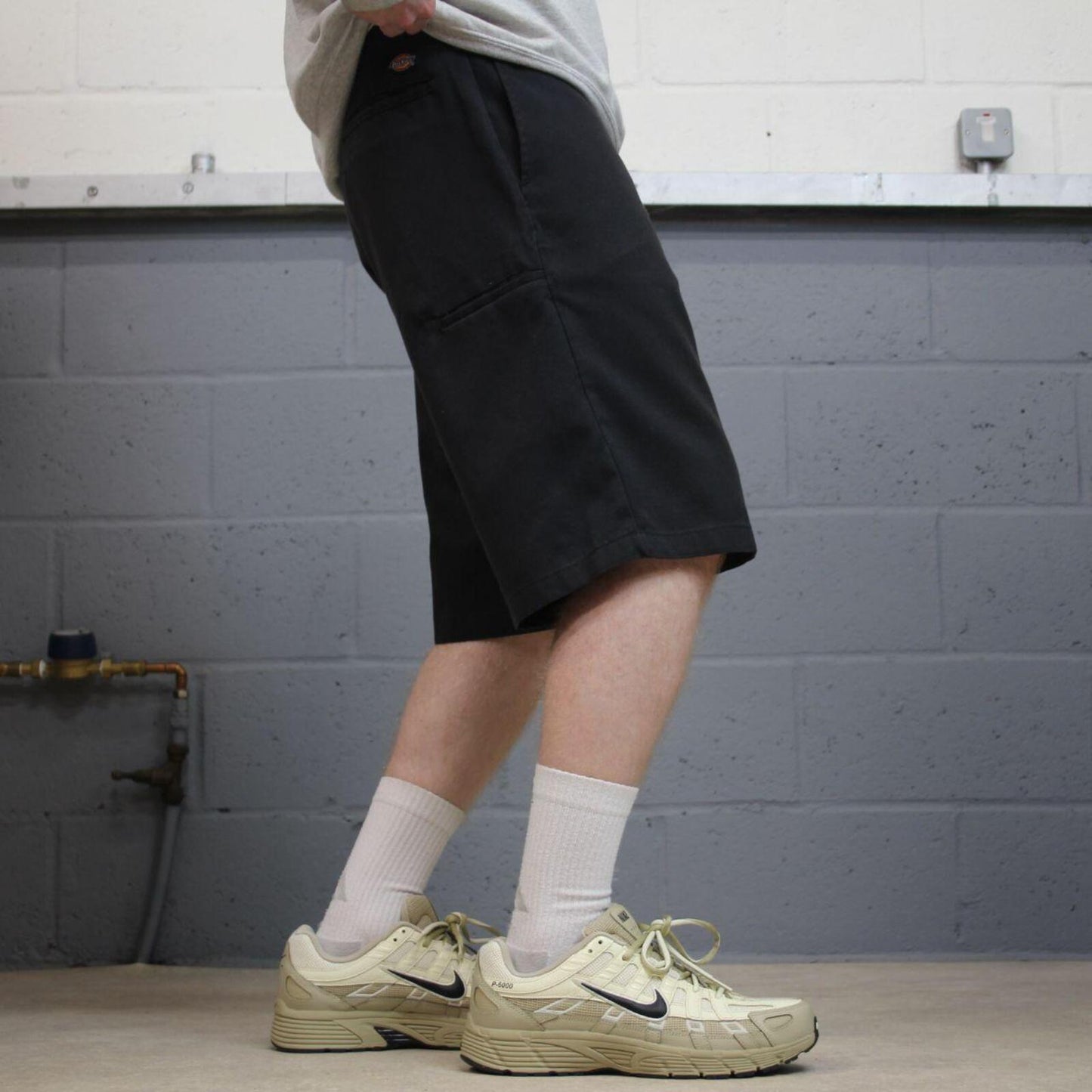 Baggy Dickies chino shorts carpenter black Chino style skater shorts long wide leg festival