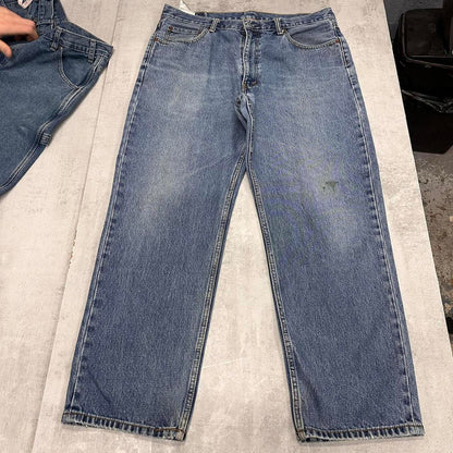 Blue Levis 550 jeans W36 L30 loose 90s style denim red tab logo skater style jeans