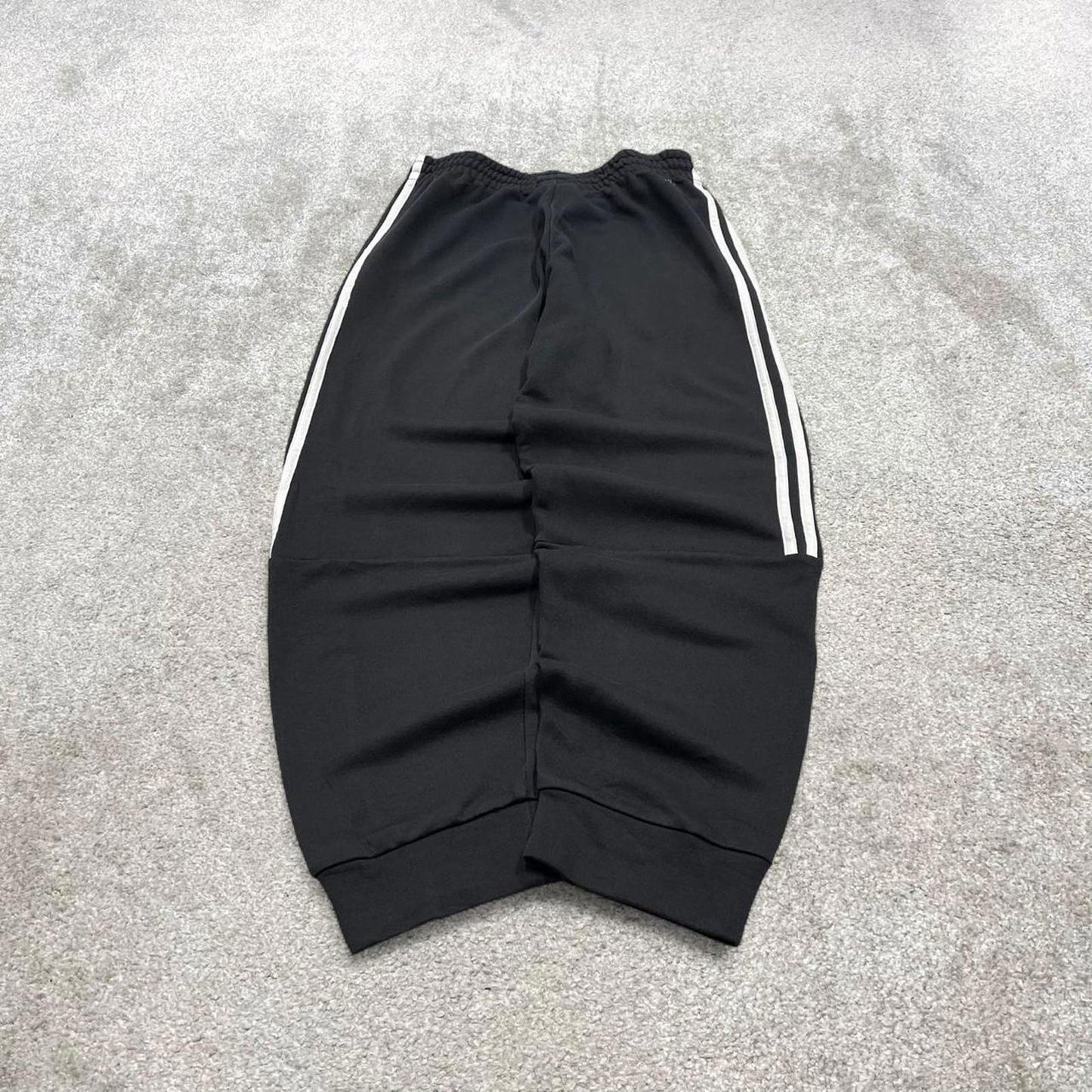 Vintage y2k Adidas tracksuit bottoms black Drawstring side stripe design jogger sweatpant bottoms