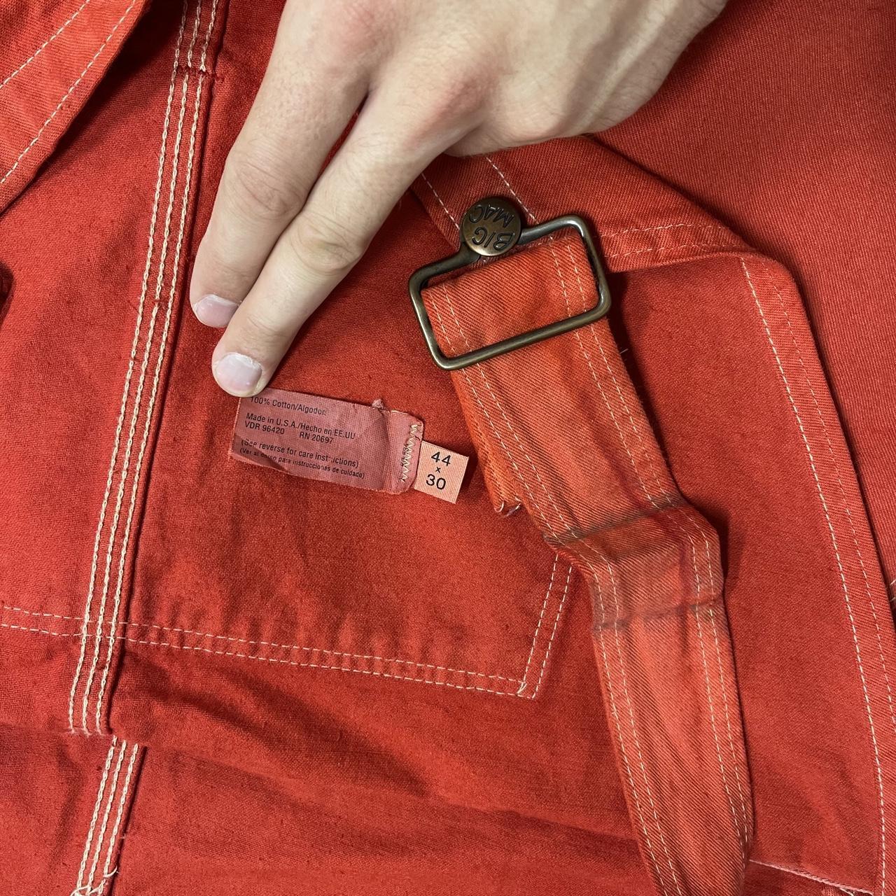 Vintage Big Mac baggy dungarees 00s denim overalls red Patch logos and adjustable straps