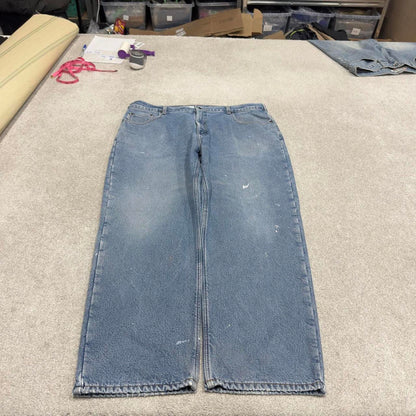 Y2K baggy Carhartt denim jeans blue Loose fleece lined skate style workwear pants
