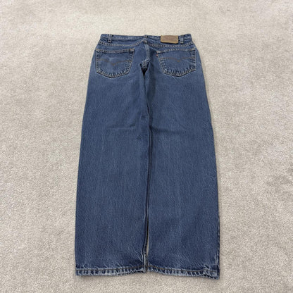 Levi’s 550 jeans Y2K blue denim Levi’s loose straight leg 2000s style pants red tab logo
